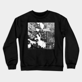 Rabbit at Crossroads Black and White Abstract Crewneck Sweatshirt